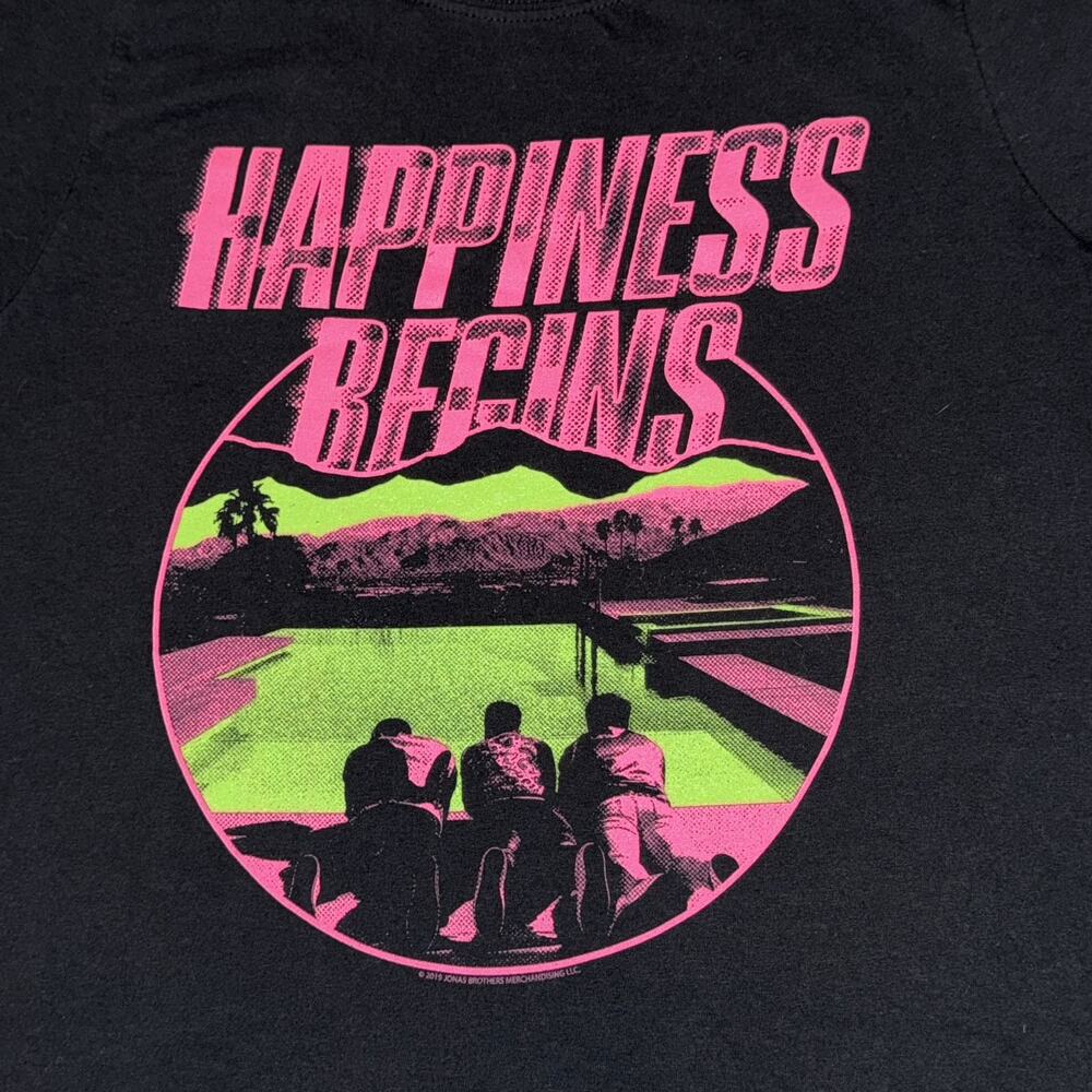 Jonas‎ Brothers Happiness Begins Tour T-Shirt Adult Small Black Short Sleeve
